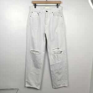 Grlfrnd Baggy Jeans‎ Womens 25 Light Mojave Wash Knee RIps Straight Y2K 90s